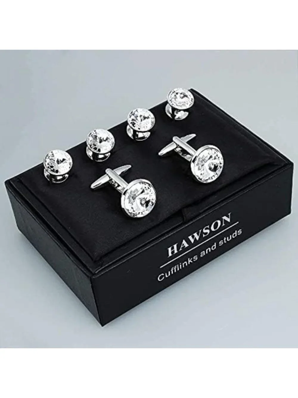 Elegant Cufflinks & Shirt Studs Set for Men - Gift Boxed Jewelry for Weddings